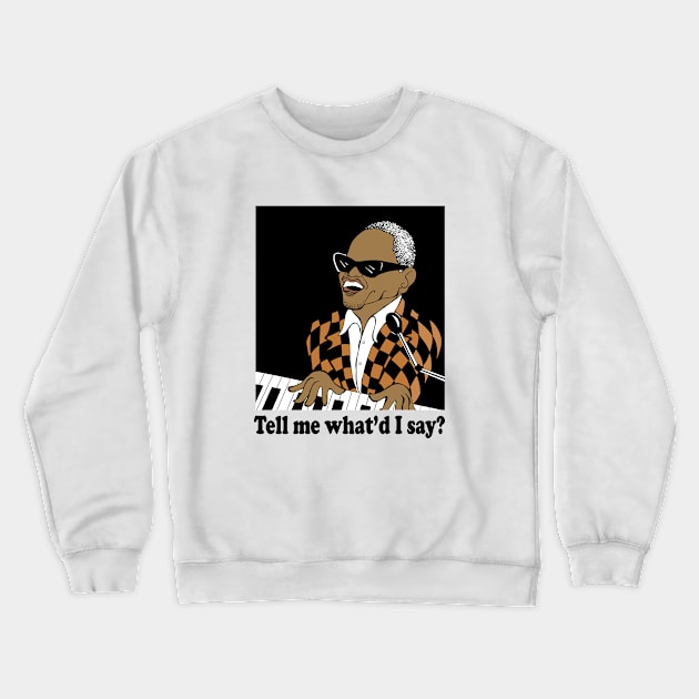 RAY CHARLES FAN ART Crewneck Sweatshirt by cartoonistguy